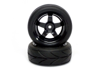 Touring Tire on 5-Spoke Rim black