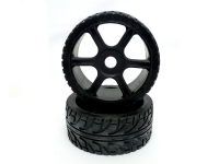 Rally Tires on 6 Spoke Rim black