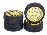 Touring Tire on 10-Spoke Rims gold colored