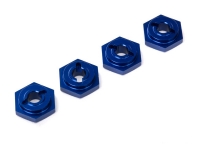 Wheel Hub Hex Aluminium blue