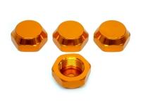 Radmuttern Aluminium geschlossen 17mm Orange