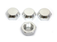 Wheel Hub Nuts Hex 17mm Aluminium Silver