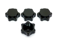 Wheel Hub Nuts Hex 17mm Aluminium Black