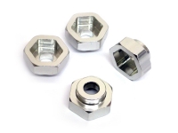 Wheel Adapter 12mm to 17mm Aluminium Silver