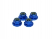 Nuts M5 flanged Aluminium blue