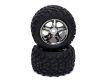 Traxxas All Terrain Tire on Black-Chrom Rim 3.8