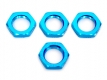 Self-Lock Wheel Nuts Aluminium 17mm Blue