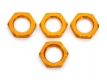 Self-Lock Wheel Nuts Aluminium 17mm Orange