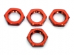 Self-Lock Wheel Nuts Aluminium 17mm Red