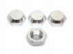 Wheel Hub Nuts Hex 17mm Aluminium Silver