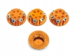 Wheel Hub Nuts Hex 17mm Aluminium Orange