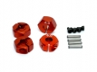 Wheel Hub Hex 12x6mm Aluminium Red