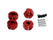 Wheel Hub Hex 12x7mm Aluminium Red