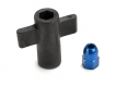 Antenna Crimp Nut aluminium blue