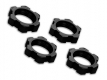 Wheel nuts black anodized 17 mm