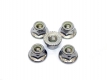 Hex Flange Nuts M5 stainless A2 safety catch