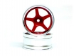 Rim Set 5 Spoke Red/Chrome